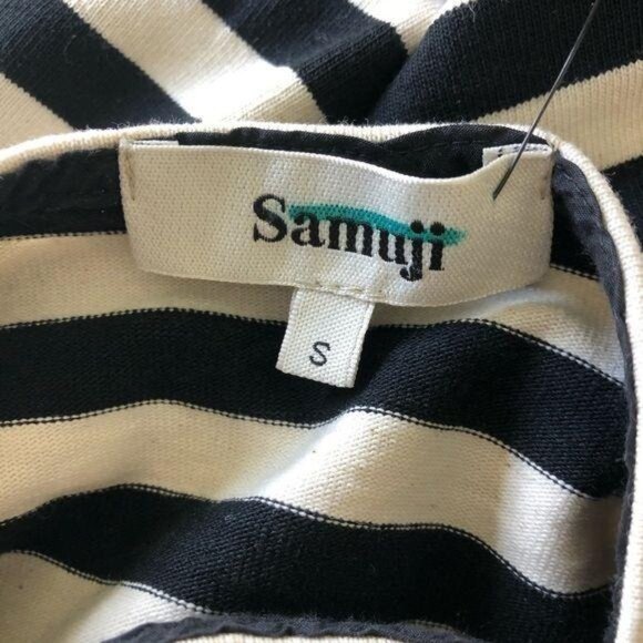 Samuji Renja Striped Midi Long Sleeve Minimal Dres - Picture 7 of 7